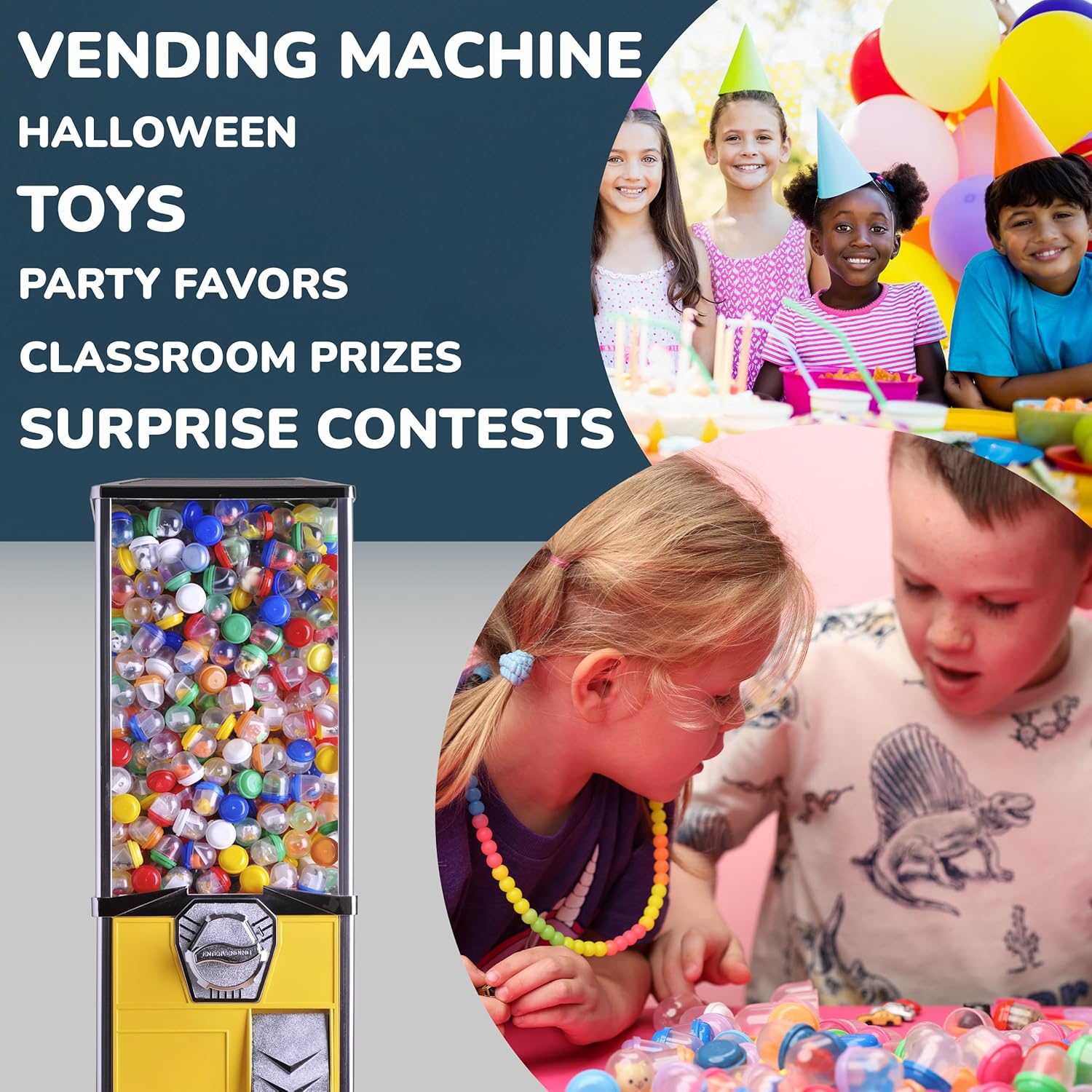 100-500 cápsulas redondas vací - Prize Capsule Toy Machine reseña y precio