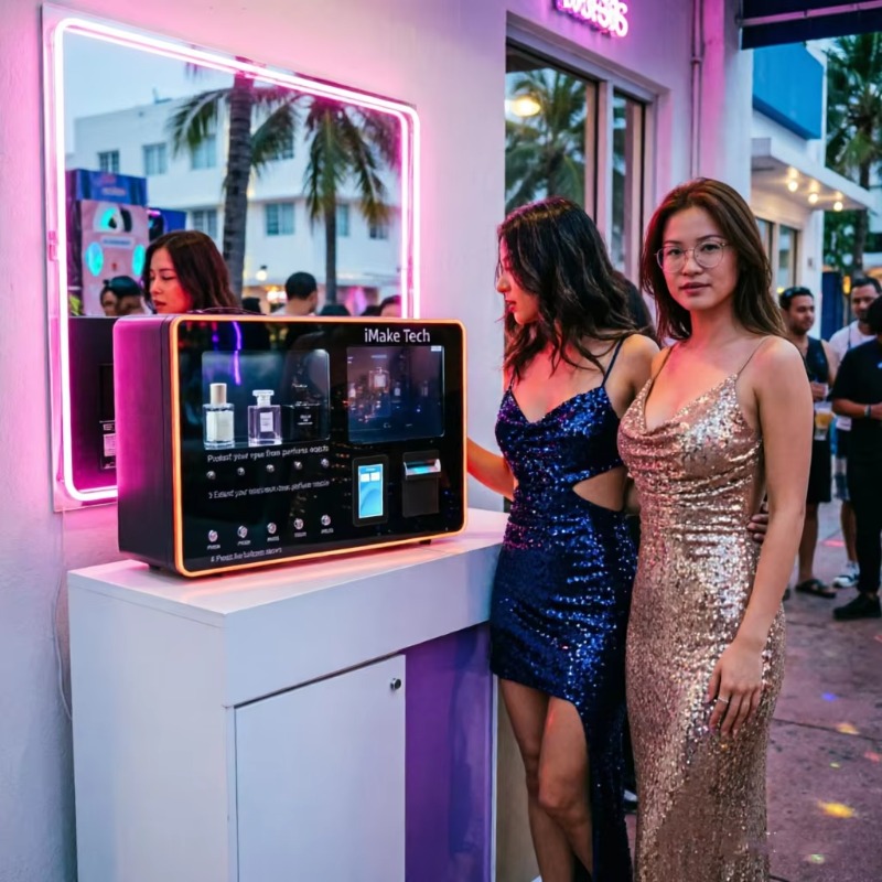 Máquina expendedora de perfume - Vending Machine Qr Code reseña y precio